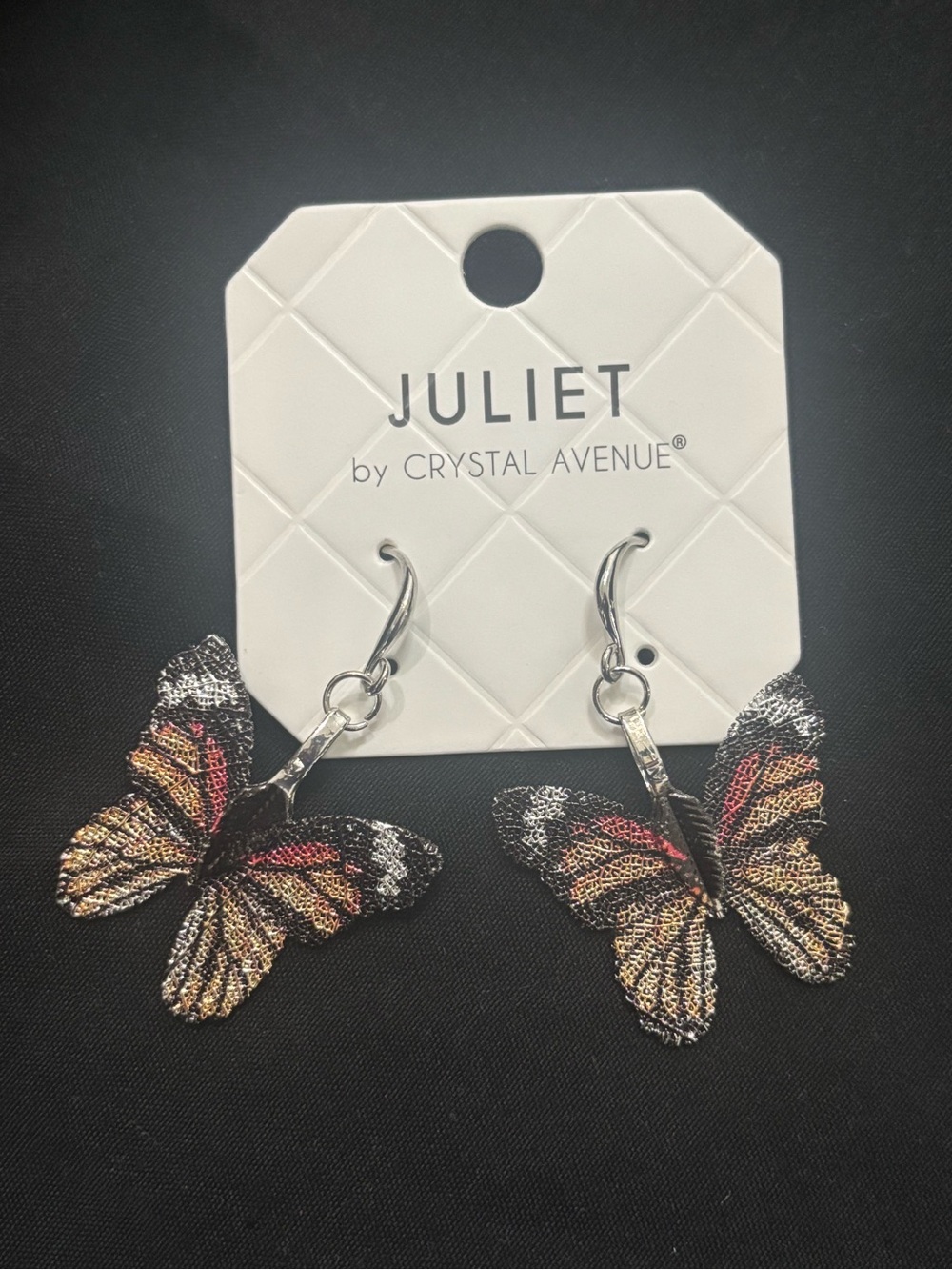 Multicolor Butterfly Drop Earrings